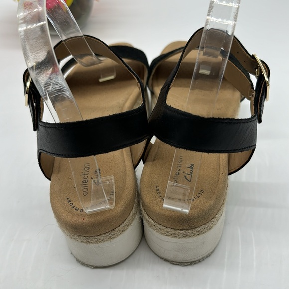 Clark's Collection Black Platform Sandals Size 10 MCS6359F - Picture 3 of 7